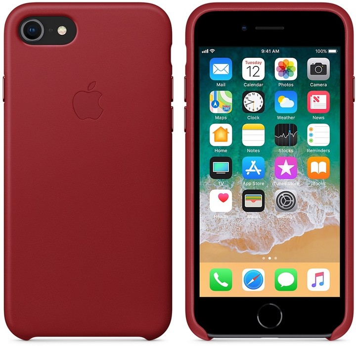 Apple kožený kryt na iPhone 8/7 (PRODUCT)RED, červená_907480774