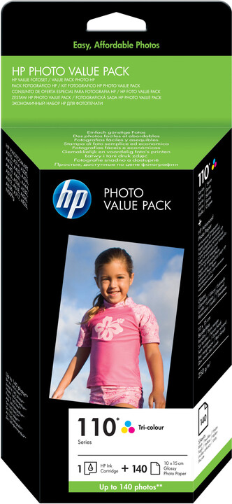 HP Q8898AE, barevná, č. 110 + 140 ks 10x15 cm Advanced photo paper_911659721