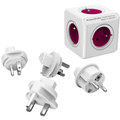 PowerCube REWIRABLE + Travel Plugs rozbočka 5 zásuvka, růžová_768802587