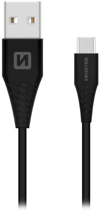 SWISSTEN datový kabel USB-A - USB-C, 1.5m, černá