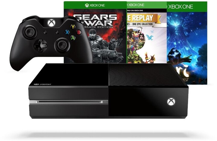 XBOX ONE, 1TB, černá + Rare Replay + Ori and the Blind Forest + Gears of War_1657626182