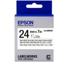 Epson LabelWorks LK-6WBVN, páska pro tiskárny etiket, 24mm, 7m, černo-bílá C53S656020
