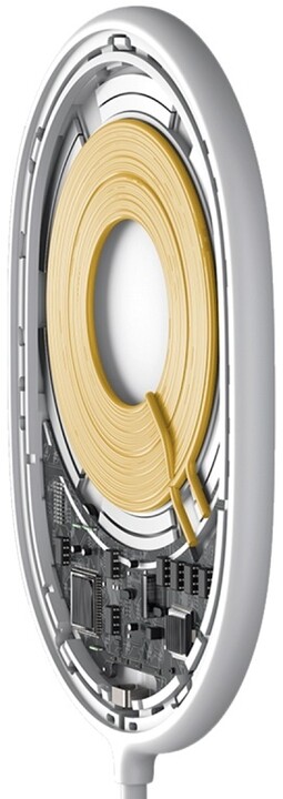 Baseus bezdrátová nabíječka Light Magnetic, 15W, bílá + USB-C kabel, PD, 1.5m_386532215