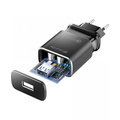 Cellularline Tetra Force Set USB nabíječky a USB-C kabelu 18W, Qualcomm® Quick Charge 3.0, černá_1449699643