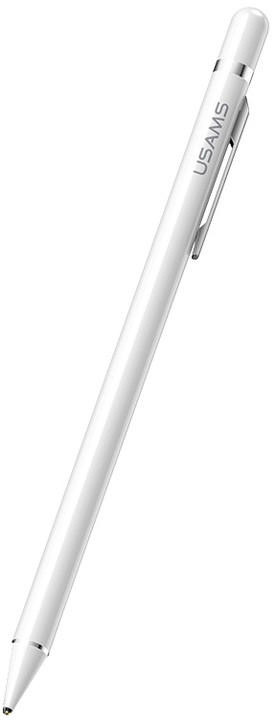 USAMS ZB057 Touch Screen Stylus Pen (With Clip) (EU Blister), bílá_1283740705