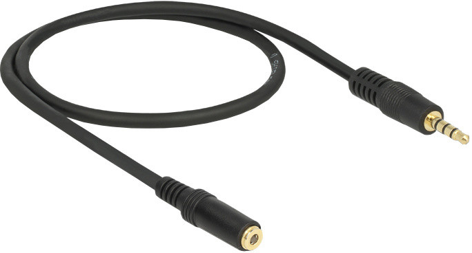 DeLock prodlužovací kabel Audio Stereo Jack 3.5 mm samec / samice IPhone 4 pin 0,5 m