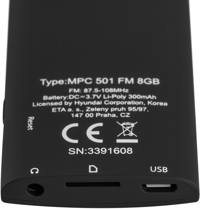 Hyundai MPC 501, 8GB, černá_679338460