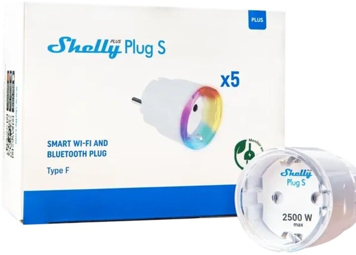 Shelly Plus Plug S, bílá, balení 4+1 ks_1093582529