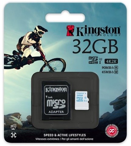 Kingston Action Card Micro SDHC 32GB Class 10 UHS-I U3 + SD adaptér_118258652