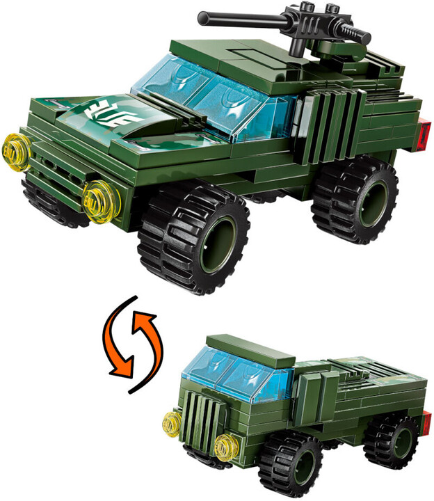 Stavebnice Qman - War-Spirit Wheeled Tank (42301), sada 8v1_279605273