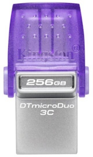 Kingston DataTraveler microDuo 3C, 256GB, fialová_1956554645
