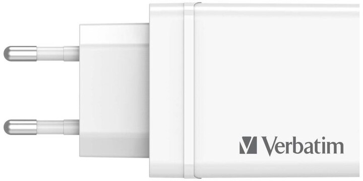 Verbatim síťová nabíječka, 3x USB-A, USB-C, 30W, bílá_1980132009