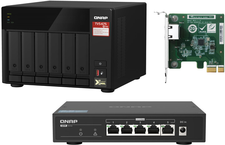 QNAP TVS-675-8G + switch QSW-1105-5T + QXG-2G1T-I225_74230466
