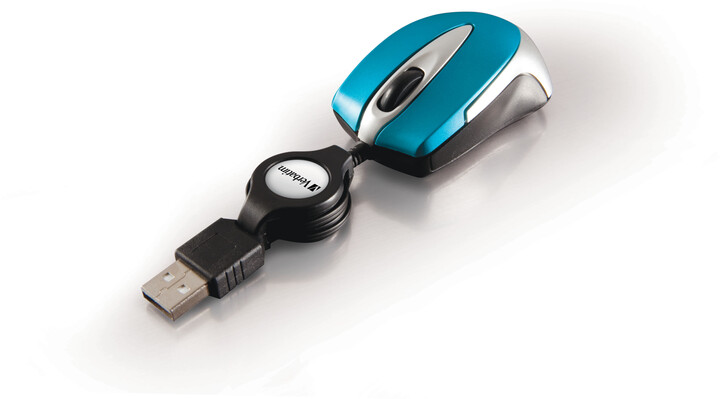 Verbatim Go Mini Optical Travel Mouse, karibská modrá