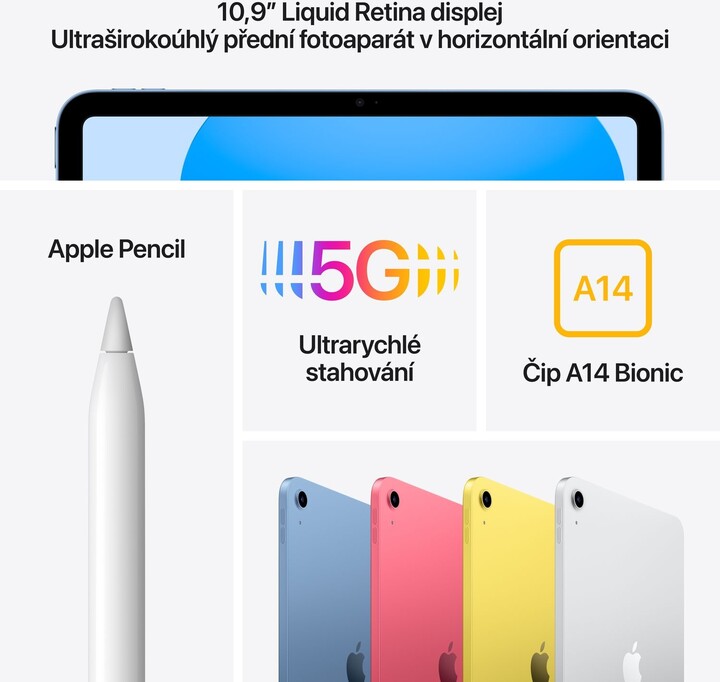Apple iPad 2022, 256GB, Wi-Fi + Cellular, Yellow_295972330