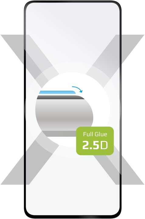 FIXED ochranné sklo Full-Cover pro Nokia X30, s lepením přes celý displej, černá_1354475982