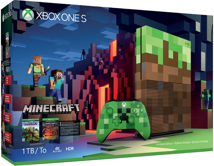Konzole Microsoft XONE S, 1TB, Minecraft Limited Edition (v ceně 6990 Kč)_980359495