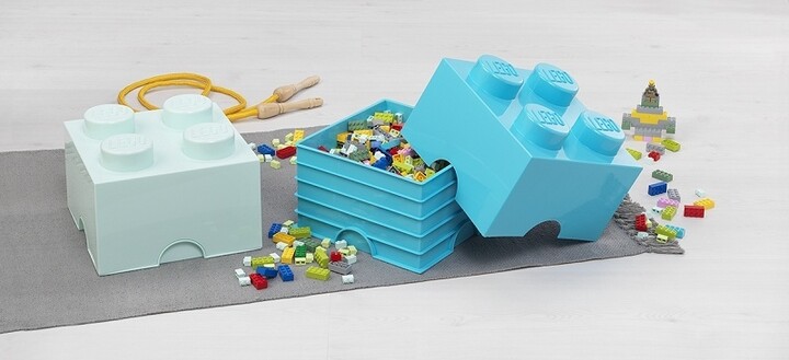 Úložný box LEGO, malý (4), světle růžová_799605377