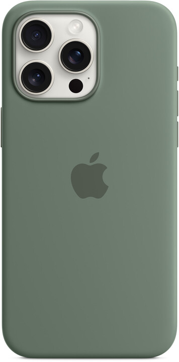 Apple Silikonový kryt s MagSafe pro iPhone 15 Pro Max, cypřišově zelená_1187440511