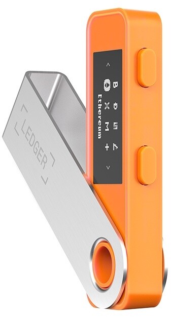 Ledger Nano S Plus BTC Orange, hardwarová peněženka na kryptoměny_1466096085