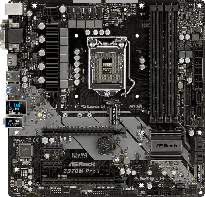 Asrock z370 pro4 совместимость с процессорами