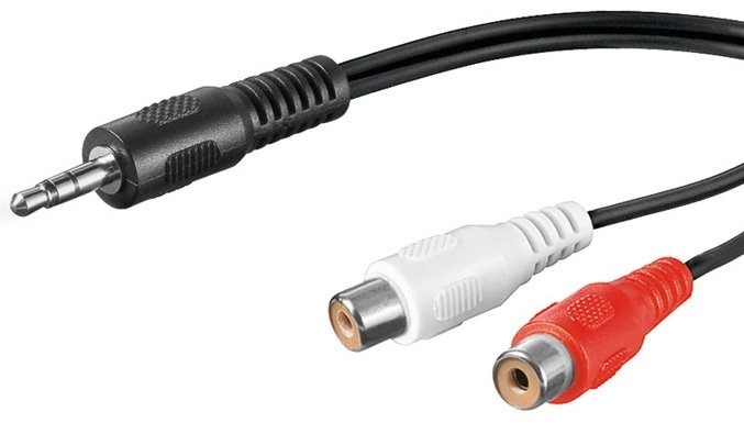 PremiumCord kabel Jack 3.5mm-2xCINCH M/F 1,5m