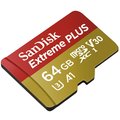 SanDisk Micro SDXC Extreme Plus 64GB 100MB/s A1 UHS-I U3 V30 + SD adaptér_1848544524