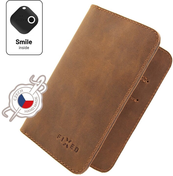 FIXED peněženka Smile Wallet XL se smart trackerem, hnědá_1754746263