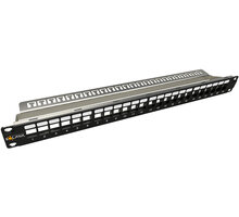 Solarix patch panel SX24M-0-STP-BK-UNI-N - 24 portů, modulární, 1U_898003105
