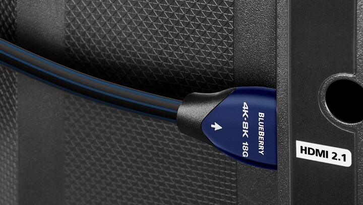 Audioquest kabel BlueBerry HDMI 2.0, M/M, 8K@30Hz, 1m, černá/modrá