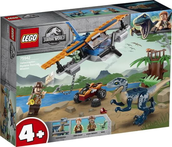 LEGO® Jurassic World 75942 Velociraptor: Záchranná mise s dvouplošníkem_861351468