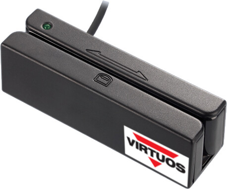 Virtuos MSR-100A - USB (emulace klávesnice/RS232), černá