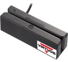 Virtuos MSR-100A - USB (emulace klávesnice/RS232), černá_1844776156