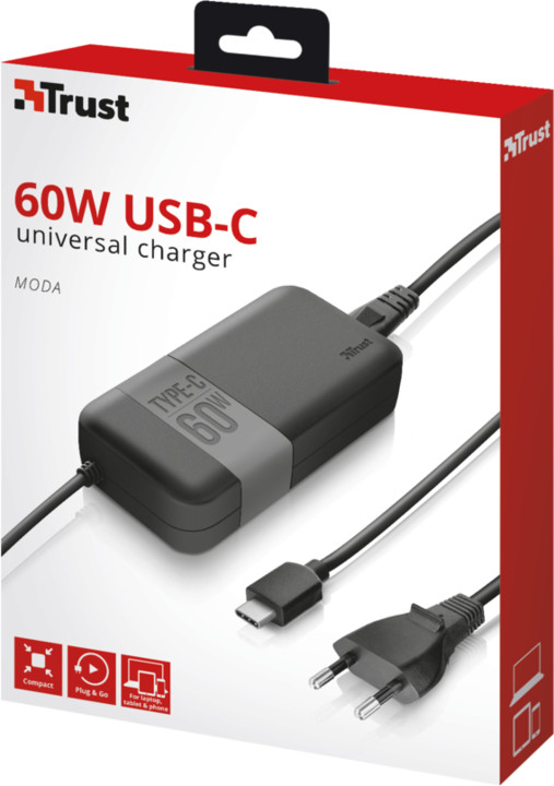 Trust univerzální napájecí adaptér 60W USB-C_507246868
