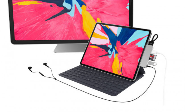 HyperDrive 6-in-1 USB-C Hub pro iPad Pro, šedá_58214921