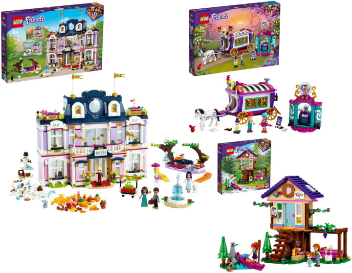 Extra výhodný balíček LEGO® Friends - Domek v lese 41679, Karavan 41688 a Hotel v Heartlake 41684_398853271
