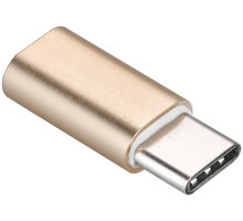 PremiumCord adaptér USB 3.1 konektor C/male - USB 2.0 Micro-B/female, zlatá_1011305040