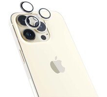 EPICO hliníkové tvrzené sklo na čočky fotoaparátu pro iPhone 14 Pro/14 Pro Max, zlatá 69312152000001