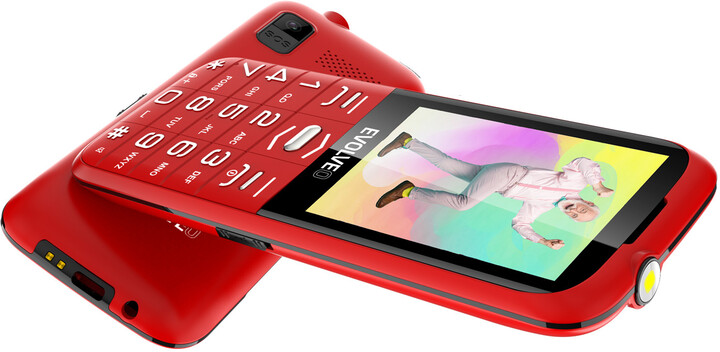 Evolveo EasyPhone XO s nabíjecím stojánkem, červená_1710214022
