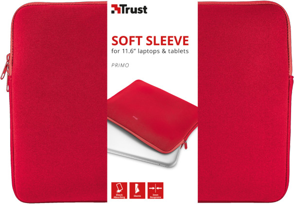 Trust Primo Soft Sleeve for 11.6&quot;, červená_1923117361