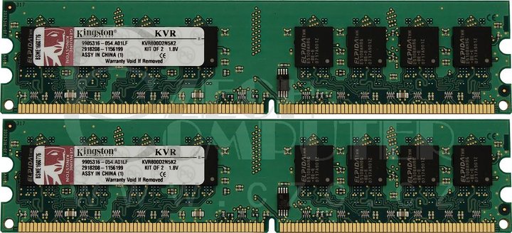 Kingston DIMM 1024MB DDR II 800MHz KVR800D2N5K2/1G_811296442