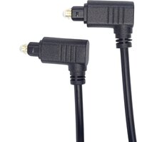 PremiumCord kabel Toslink 90° - Toslink 90°, M/M, tloušťka 4.0mm, 2m, černá_1170359970