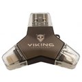 Viking 128GB, lightning, micro USB, USB typ C černá_1912937292
