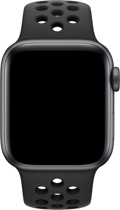 Apple řemínek pro Watch Series 5, 40mm sportovní Nike - S/M a M/L, antracitová/černá_919636359