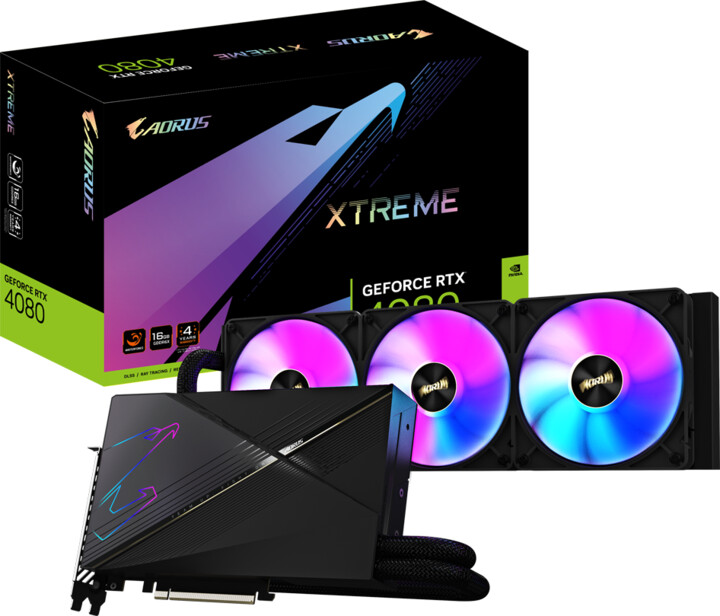 GIGABYTE GeForce RTX 4080 16GB XTREME WATERFORCE, 16GB GDDR6X_1223877700