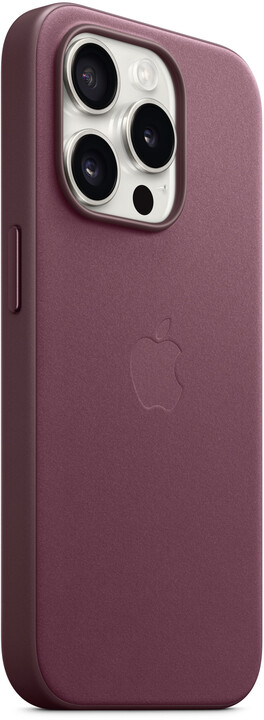 Apple kryt z tkaniny FineWoven s MagSafe na iPhone 15 Pro, morušově rudá_409525257