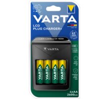 VARTA nabíječka Plug Charger+, včetně 4x AA 2600 mAh 57687101461