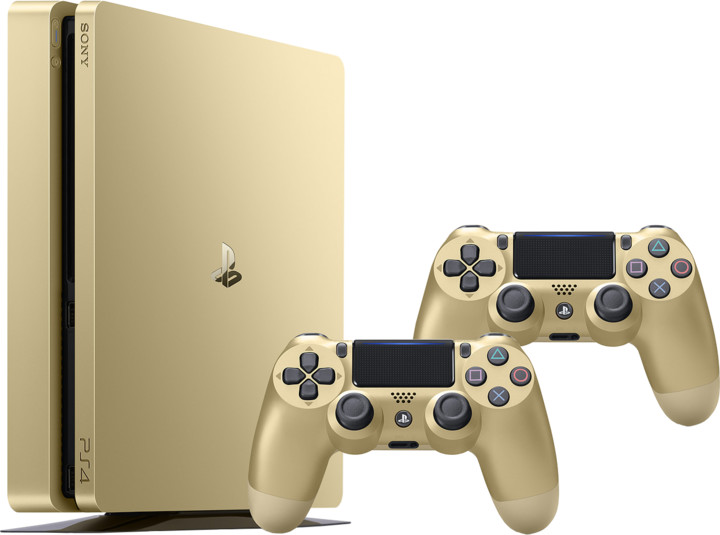 PlayStation 4 Slim, 500GB, zlatá + 2x DS4_1350301559