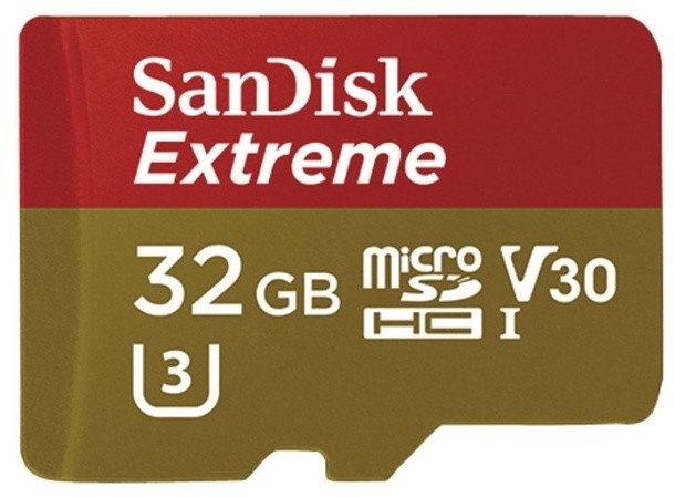 SanDisk Micro SDHC Extreme 32GB 90MB/s UHS-I U3 V30 pro akční kamery + SD adaptér_105715578