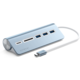 Satechi Aluminium Type-C USB Hub, 3x USB 3.0, MicroSD, modrá_1294273692